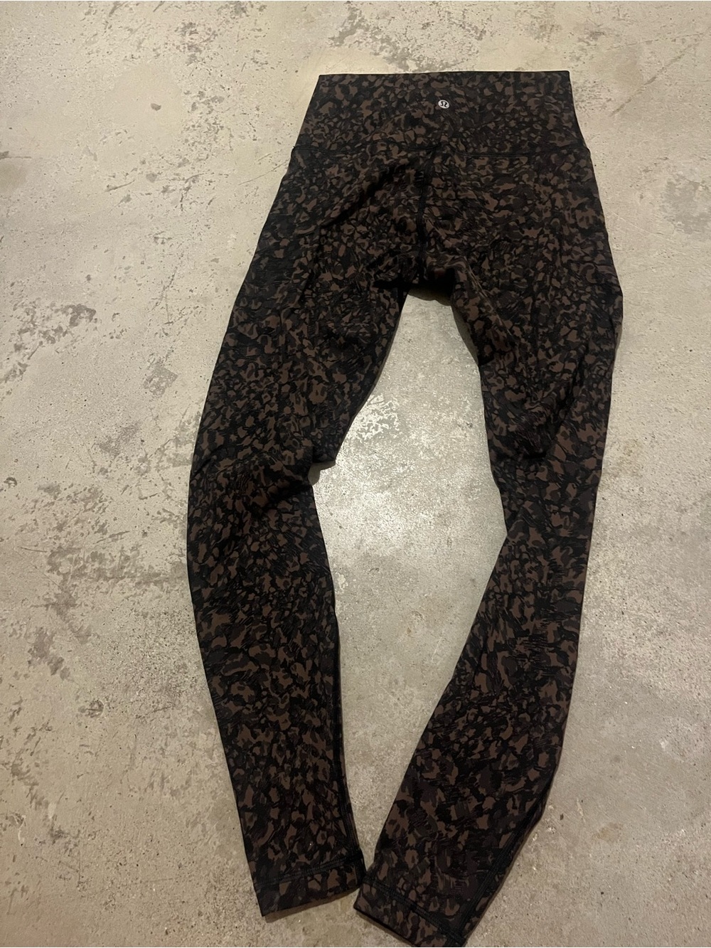 Lululemon Womens Brown/Black Printed Leggings